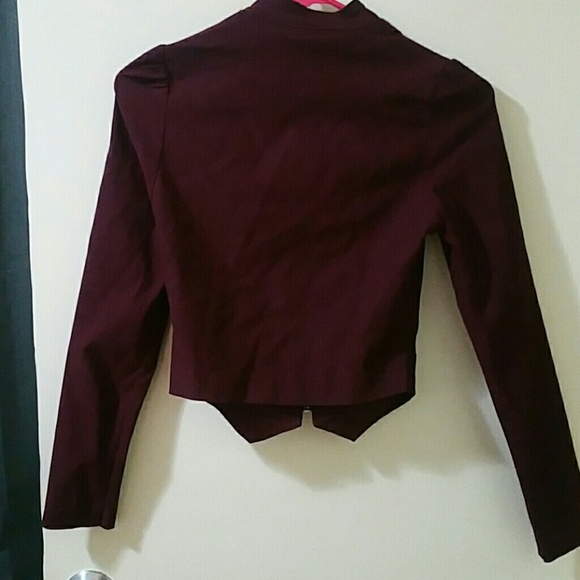 Burgundy Fall Madras Soldier Bolero Small - Picture 4 of 4